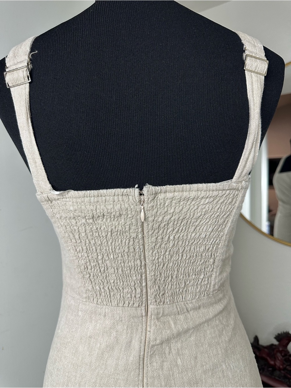 Abercrombie & Fitch Cream Square-Neck Mini Dress - Picture 3 of 7